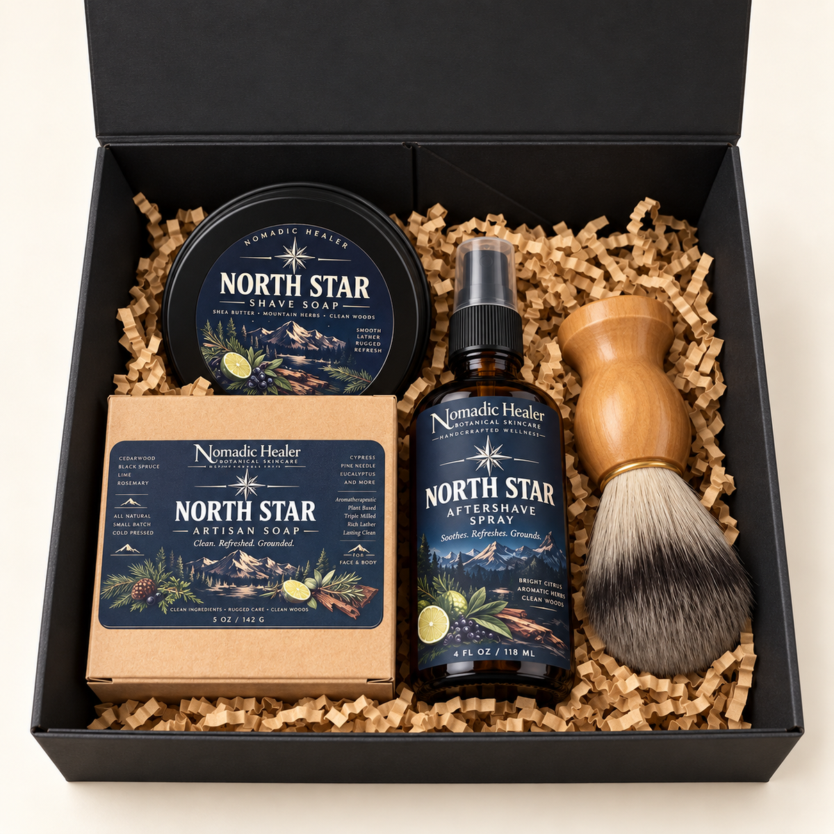 North Star Men’s Grooming Gift Box | Natural Shave Set | Nomadic Healer