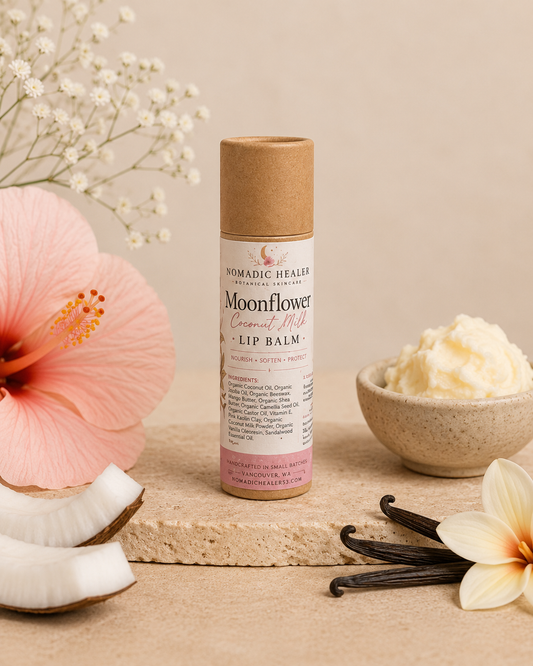 Moonflower Coconut Milk Lip Balm | Nourishing Botanical Lip Balm for Dry Lips