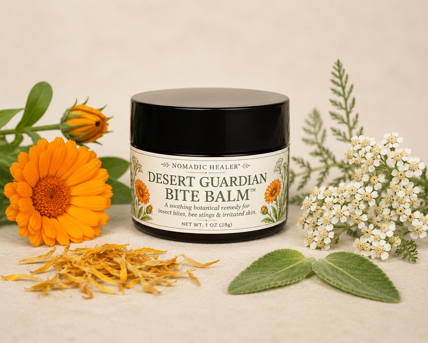 Desert Guardian Bite Balm™ | Organic Herbal Balm for Bug Bites, Bee Stings & Irritated Skin | Nomadic Healer