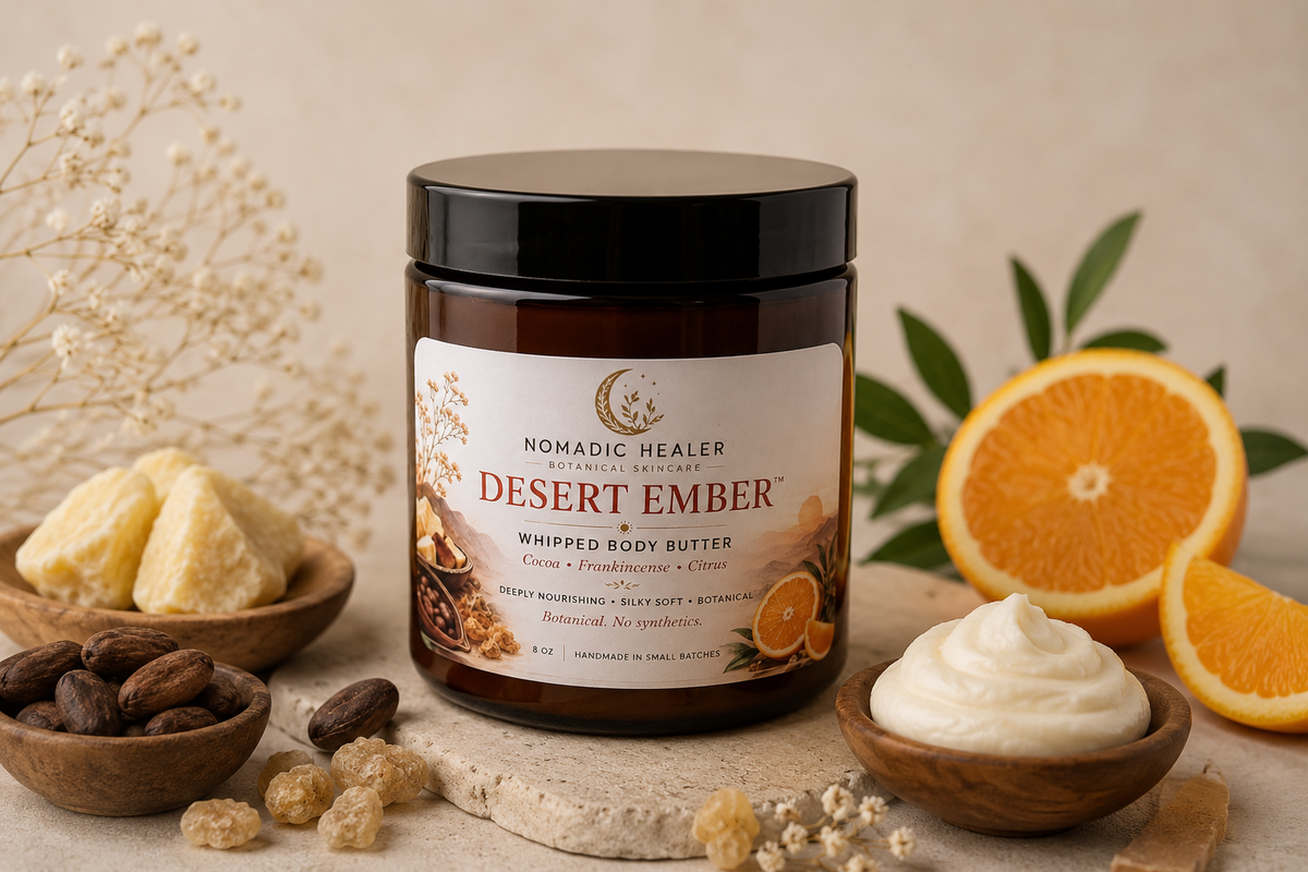 Desert Ember™ Whipped Body Butter

Natural Shea, Cocoa & Babassu Moisturizer | Frankincense + Citrus