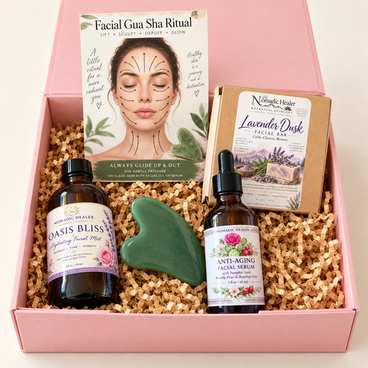 Gua Sha Facial Ritual Gift Box | Botanical Skincare Set